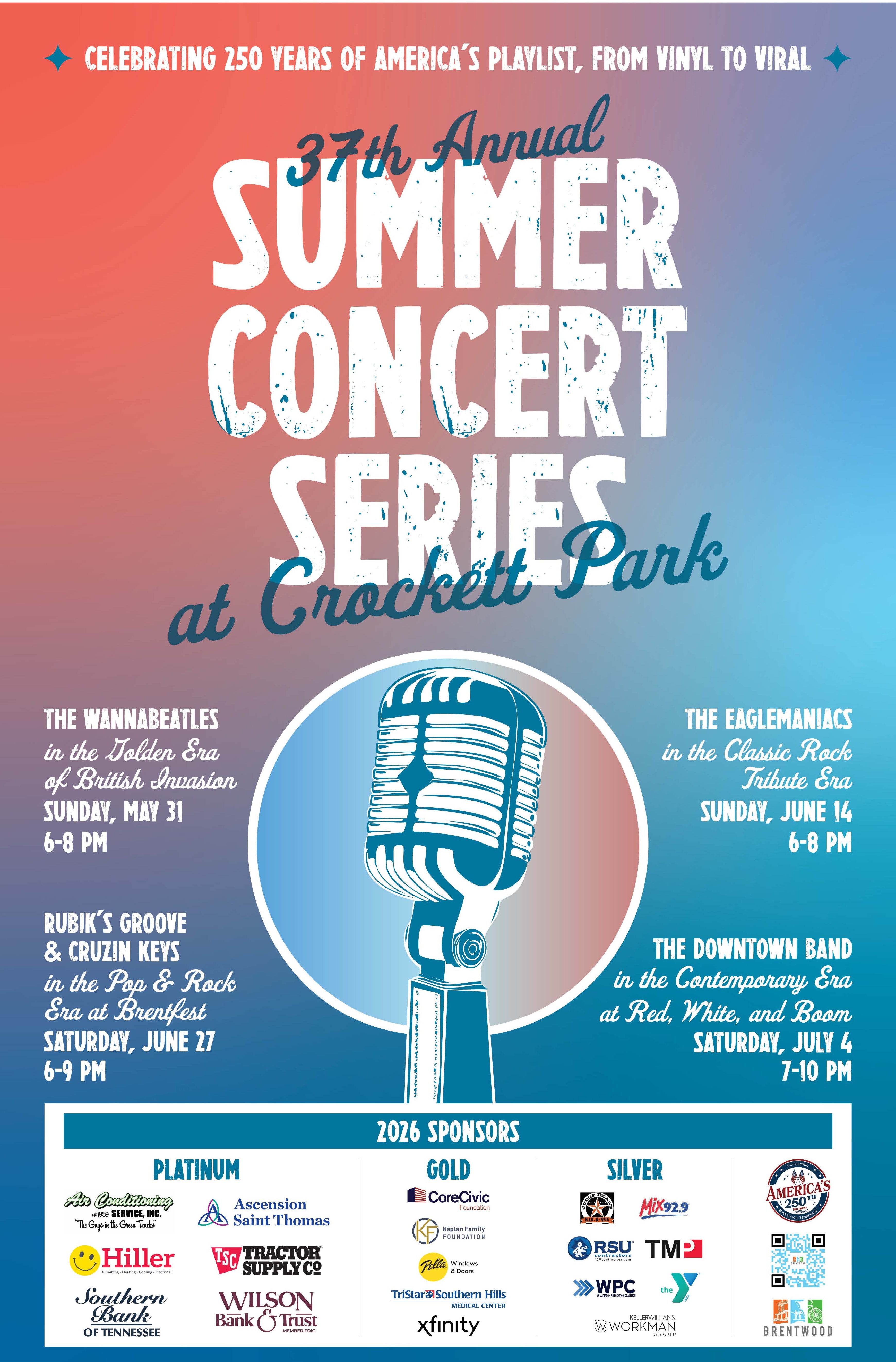 37th Annual Summer Concert Series Poster