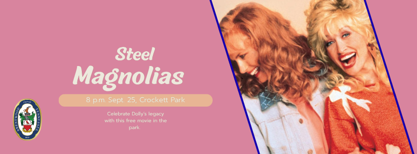 A banner for the Steel Magnolias movie