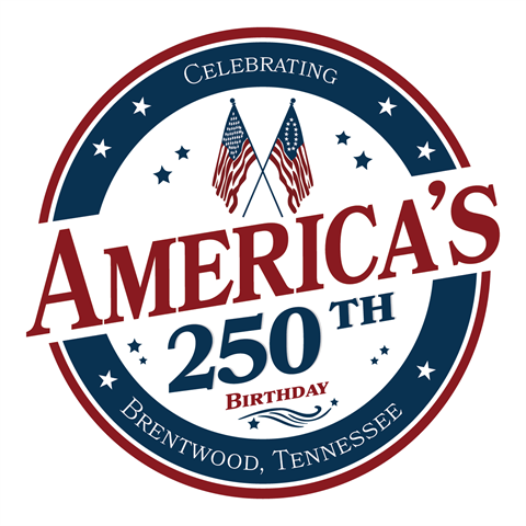 Logo for Brentwood's America 250 celebration. 